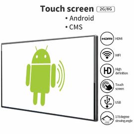 Touch screen fissato al muro a 49 pollici di Android/video esposizione di parete principale dell'interno