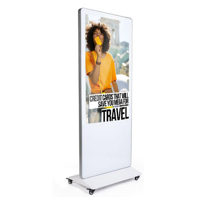 Condizione mobile LCD del pavimento del chiosco di pubblicità del contrassegno di Digital del touch screen