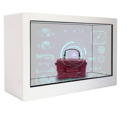 Vetrina trasparente astuta LCD a 55 pollici 450cd/M2 dell'esposizione di Digital
