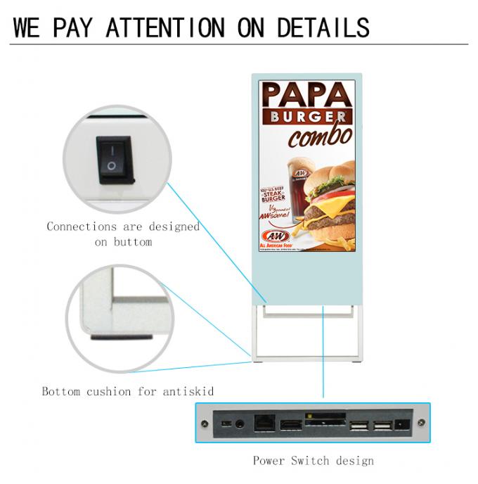 Schermo video digitale del contrassegno dell'affissione a cristalli liquidi 1080P del giocatore portatile a 43 pollici di pubblicità